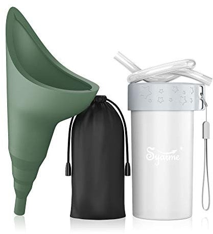 Urinella Für Frauen,Tragbarer Wiederverwendbarer Pinkelhilfe Für Frauen Mit Verlängerungsrohr,Geeignet Für Reisen,Festivals,Camping,Staus Usw.Inklusive Wasserdichter Tasche & Wasserdichter Tasse