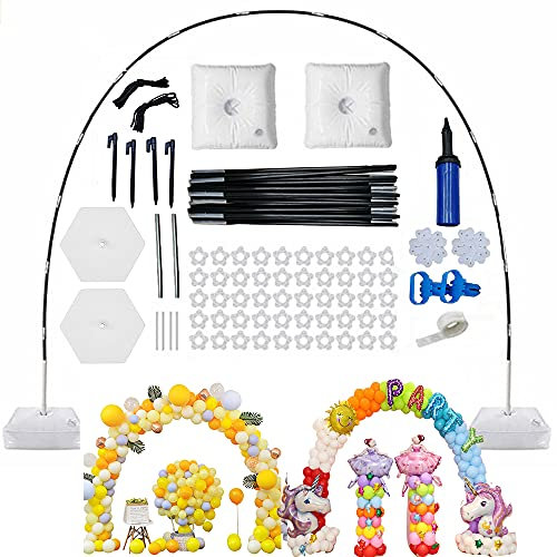 Ballon Arch Maker Kit regolabile con base per arco per palloncino, per interni ed esterni, per matrimoni, baby shower, decorazioni per feste di laurea (2.5 m di altezza e 10 m di larghezza)