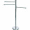 Piantana Porta Asciugamani con 3 bracci in acciaio inox altezza 85cm x piantana 22 cm braccio 30 cm