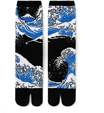 Froiny Split Toe Tabi Socken - Japanische Traube Karpfen Welle Sommer Persönlichkeit Flut Tube Sandalen
