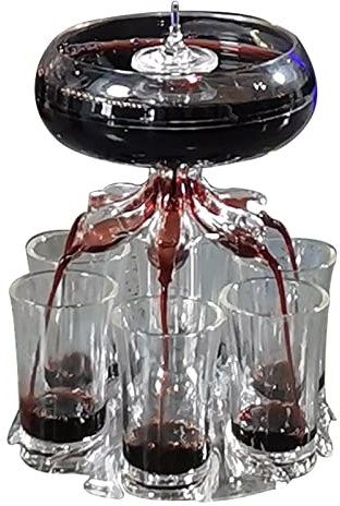 GIMOCOOL 6 Distributeurs de Verre à Liqueur et Support Distributeur de Shot Glass Dispenser, Distributeur de Cocktails, Porte-Verres de Bar pour Fête Soirée Party