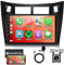 Android Autoradio 2 Din für Toyota Yaris 2005-2011 mit Wireless Carplay Android Auto Navi GPS 9 Zoll Touchscreen Autoradio mit Bluetooth FM/RDS USB/DAB/HiFi Lenkradsteuerung Rückfahrkamera Mikrofon