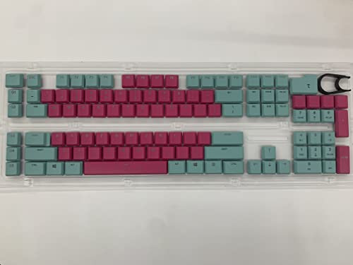 Suitable Logitech G915TKL G915 G815 Keyboard keycaps, 111 Keys. Replacement Keycaps Mechanical Gaming Keyboard… (Green and Pink)