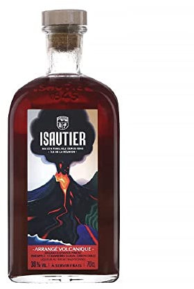 ISAUTIER Volcanique Goyavier Ananas Piment - Punch au Rhum - 30% Alcool - Origine : Réunion - Rhum arrangé à déguster en digéstif ou apéritif - Intrédients locaux - 70 cl