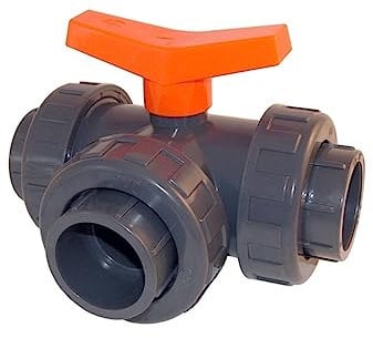 Vanne 3 voies PVC pression en T Ø 63 mm - Fitt