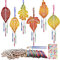 Matogle 12 Stück Herbst Windspiel Bastelset Kinder Herbstblatt Windspiel zum Basteln Holz Ahornblatt Klangspiel Bemalen Herbst Bastelhandwerk Kreativsets DIY Herbst Geschenk für Jungen Mädchen