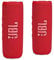 JBL FLIP 6 Waterproof Portable Bluetooth Speaker Bundle - Red (Pack of 2)