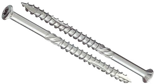 Lot de 100 vis Torx à tête fraisée en acier inoxydable 5 mm x 60 mm et pointe autoforeuse haute résistance à la corrosion et antirouille