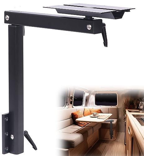HwhongRV Pied de table pour véhicule récréatif, pivotant à 360 degrés, amovible en alliage d'aluminium de qualité supérieure, accessoires réglables pour camping-car, ponton, camion, remorque de voyage