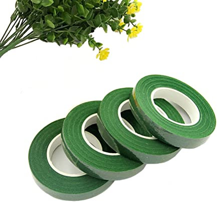 LOMIMOS 4 PCS de 30M Floral Ruban Adhésif, Scotch Fleuriste Vert en Papier Auto-adhésif Rubans pour Bouquet DIY et le Jardin Les Tiges de Fleuriste