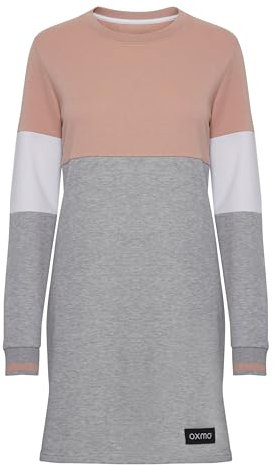 OXMO OXOmila Damen Sweatkleid Maxikleid Kleid, L, Mahogany Rose (151511)