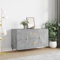 FENLAX Kommode Breite Sideboard Komodenschrank Für Schlafzimmer Flur Wohnzimmer Aparador Standschrank 100x36x60 cm Betongrau