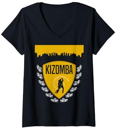 Kizomba Urban Kiz Schuh Tarraxinha Tanzschule Kizombero Kizz T-Shirt mit V-Ausschnitt
