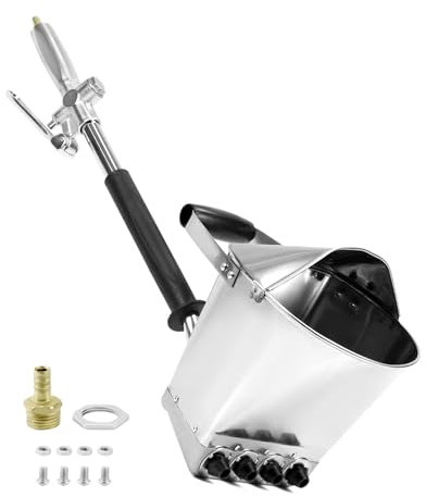 QWORK® Professionelle Verputzmaschine mit 8 Metall Spritzdüsen, Farbsprühsysteme, für Decken und Wände