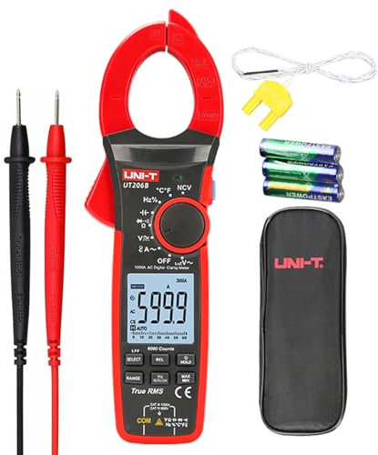 UNI-T UT206B Analog Klemme Meter Multimeter Wechselstrom 1000A Gleichstrom 1000 V Prüfer Fachmann Digital Amperemeter Zange Voltmeter Temperatur