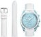 TStrap Leder Moonswatch Swatch Armband – Weiß kalbsleder Omega Swatch Lederarmband Ersatz – Echtleder Uhrenarmband 20mm Moonwatch fur Herren Damen