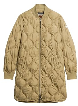 Superdry Damen Lang geschnittener Studios Mantel