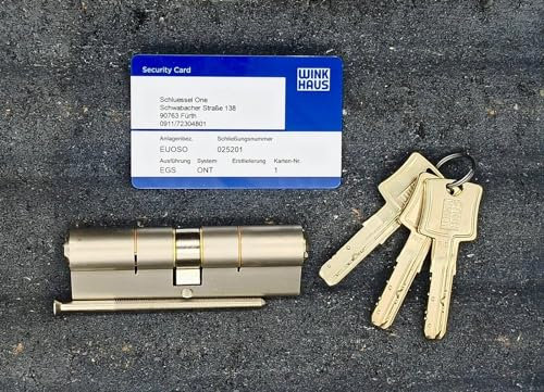 Winkhaus keyTec N-tra Doppelprofilzylinder 30/45 mit 3 Schlüssel