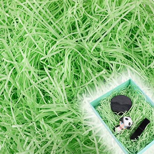 Füllmaterial Geschenk, 100g Osternest Füllung, Raffia Geschreddertes Papier, Papierschnitzel für die Osterdekoration Korbfüllung und Geschenkverpackung (Grün)