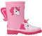 Regatta Mudplay II - Stivali da pioggia per bambini, in gomma, Luna l'unicorno rosa, 11 Big Kid