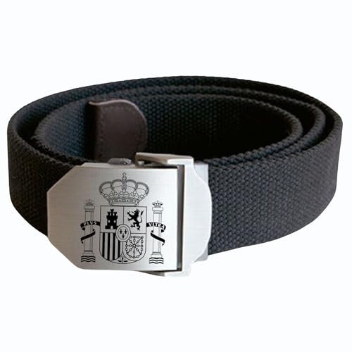 Cinturón con escudo España para patriotas. Grabado láser bandera español - Hebilla de acero inoxidable personalizado con escudo español - longitud ajustable