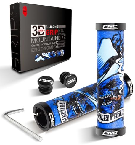 CNCLOL Mountain Bike Grips,MTB Handlebar Grips In Silicone,Bike Handle grips For BMX/Bicycle/Child/Childrens/Kids Cycle Bike grips.