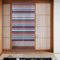 FUkker Two-piece splicing pattern insulation door curtain printed door curtain partition bedroom balcony door curtain kitchen door curtain Red Blue White Gray Stripes,34inx56in