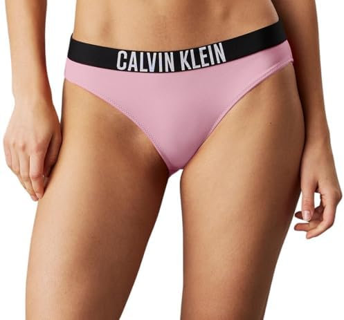 Calvin Klein Donna Slip Bikini con Fascia con Logo, Rosa (Sweet Pink), XS