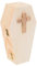 Amosfun Holz Sarg Schmuckschatulle Mit Kreuzdeckel, Vielseitige Aufbewahrungsbox FüR Schmuck Und Haustierasche, 15.5 * 8.3 * 5.3cm, Beige