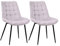 Zedelmaier Esszimmerstühle Stühle 2er Set Esstisch Stühle Küchenstühle Essstühle Esszimmer Stuhl Polsterstuhl mit Rückenlehne Metallbeine für Esszimmer Wohnzimmer Küche (Hellgrau-Smat, Extra breit)