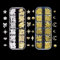 Gold Silver 3D Nail Charms,2Boxes 24Grids Bow Star Nail Gems Nail Studs,Punk Metal Alloy Rivet Stickers Bowknot Nail Art Decorations Accessories for Nail Art Design DIY Crafts (Gold Silver B)