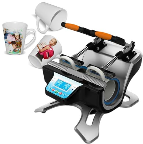 XEEAOFE MáQuina De Prensado por Calor para Vasos, MáQuina De SublimacióN para Tazas De 10 A 17 Oz, Prensa para Transferencia De ImáGenes A Tazas De Café, Tazas De CeráMica Y Botellas,110V