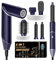 UKLISS 5 in 1 Airstyler mit 60,000U/min Föhn Multifunktional Heißluft Lockenwickler Rundbürstenföhn Warmluftbürste Hairstyler Airbürste Lockenföhn Lockenbürste Föhnbürste Haarföhn Stylingbürsten, Blau