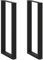 WKIEQACO Tischzubehör, Tischbeine, Couchtischbeine, U-förmig, 2 Stück, schwarz, 40 x (100–101) cm, Stahl