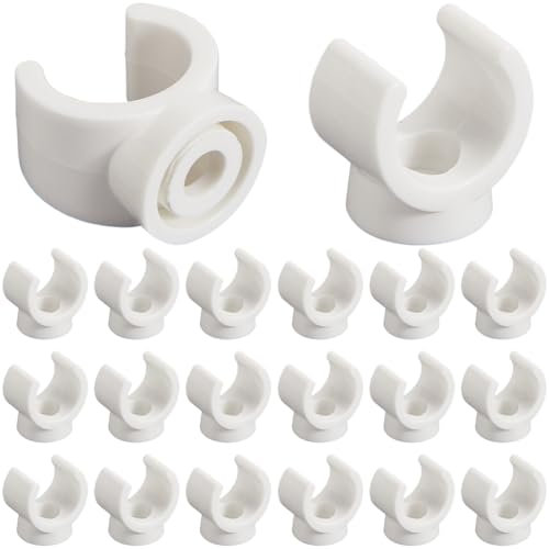 GORGECRAFT 20 Stück 12mm PEX Clips Rohrklemmen Aufhänger PVC Rohrhalter Weißer Kunststoff U Förmiger Haken Wasserrohrhalterung Befestigungselement Schlauchklemmen Buchsenklemmen Zur Sicheren Befestigu