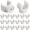 GORGECRAFT 20pcs 12mm PEX Clips Tuyaux Pinces Cintres PVC Tuyau Support Blanc en Plastique en Forme de U Crochet Tuyaux d'eau Support Fixation Tube Clip Douille Pinces pour Fixation Sécurisée Tuyaux