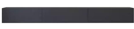 Easnuroz Meuble TV Flottant 150-240cm Meuble TV Suspendu Meuble Tv Suspendu Avec Trou De Cable Meuble TV Mural Etagères Avec Porte Pour Le Salon Centre De Divertissement Mural Console TV Media(noir,15