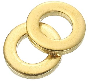QUARKZMAN 120 Pz Rondelle Ottone M3 Rondella Piatta, 6mm OD, 1mm Spessore Guarnizione Metallo Anello per Viti Bulloni Dadi