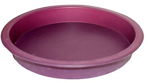 Acan Tradineur - Molde Redondo bajo de Silicona, Recipiente para Horno, repostería, bizcochos, Tartas, Pasteles - 22 x 3.4 cm