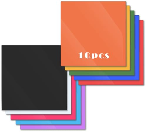 Acrylglas Platte - 10 Stück Acrylplatte Transparent 3mm (20x20cm) Acrylplatte Zuschnitt Scheiben,Plexiglasscheibe Laserschneideplatten für Siebdruck,Lasergravur,Handgravur,Handwerkliche Fertigung