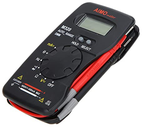 Fesjoy Tester Multimetro Tascabile AIMO M320 Ad Alta Precisione Comoda Misurazione Elettronica - Multimetro Digitale LCD