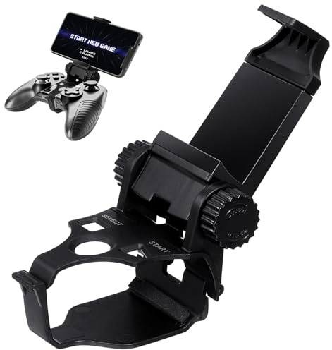 TOPBATHY Handyhalterung Gamepad Clip Verstellbar aus ABS Halterung für Gamecontroller Smartphone Kompatibel für Mobiles Gaming