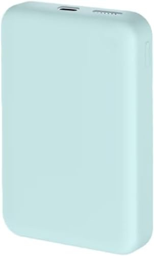 FTRONGRT Funda Compatible con Anker MagGo Powerbank 10000mAh 15W Power Bank, a Prova di Polvere, Anti-Caída, Banco de Energía Silicone Custodia Protettiva. Verde Menta