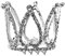 rosenice Kristall Diadem Prinzessin Krone Strass Tiara mit Haar Kamm (Silber)