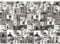 Runa Art Fototapete Banksy Collage 352 x 250 cm Vlies Tapeten XXL Moderne Wandtapete Wohnzimmer Schlafzimmer Schwarz Weiss 9084011c