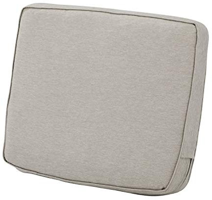 CLASSIC ACCESSORIES Montlake Wasserabweisendes Rückenkissen für Terrasse, Lounge, 53,3 x 55,9 x 10,2 cm, Grau meliert