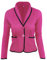Damen Tailliert Kurz Elegante Langarm Slim Business Büro Jäckchen Anzug Casual Kurzblazer Mantel Jacke Oberteil Blazer Rose M