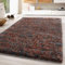 SIMPEX Teppich Wohnzimmer 60 x 110 cm Läufer Flur Hochflor Teppich Terrakotta Moderne Einfarbig Meliert Design - Schlafzimmer Teppich Pflegeleicht Extra Weich Extra Flauschig - Carpet Living Room Deko