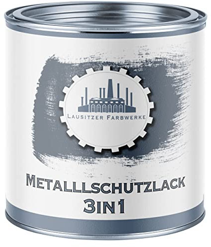 Lausitzer Farbwerke Metallschutzlack 3in1 SEIDENMATT Oxidrot RAL 3009 Rot 3-in-1 du sparst dir Anti-Rost-Produkte Metallfarbe Metalllack Farbe für Metall Stahl Eisen Zink Aluminium (5 L)