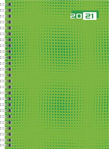 rido/idé Baier & Schneider rido/idé 7021007011 Wochenkalender/Buchkalender 2021 Modell futura 2, Grafik-Einband, grün